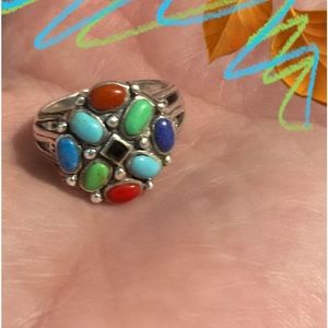 Multicolored Sterling Silver ring (925)
